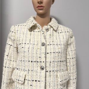 Women's Cream Tweed Jacket